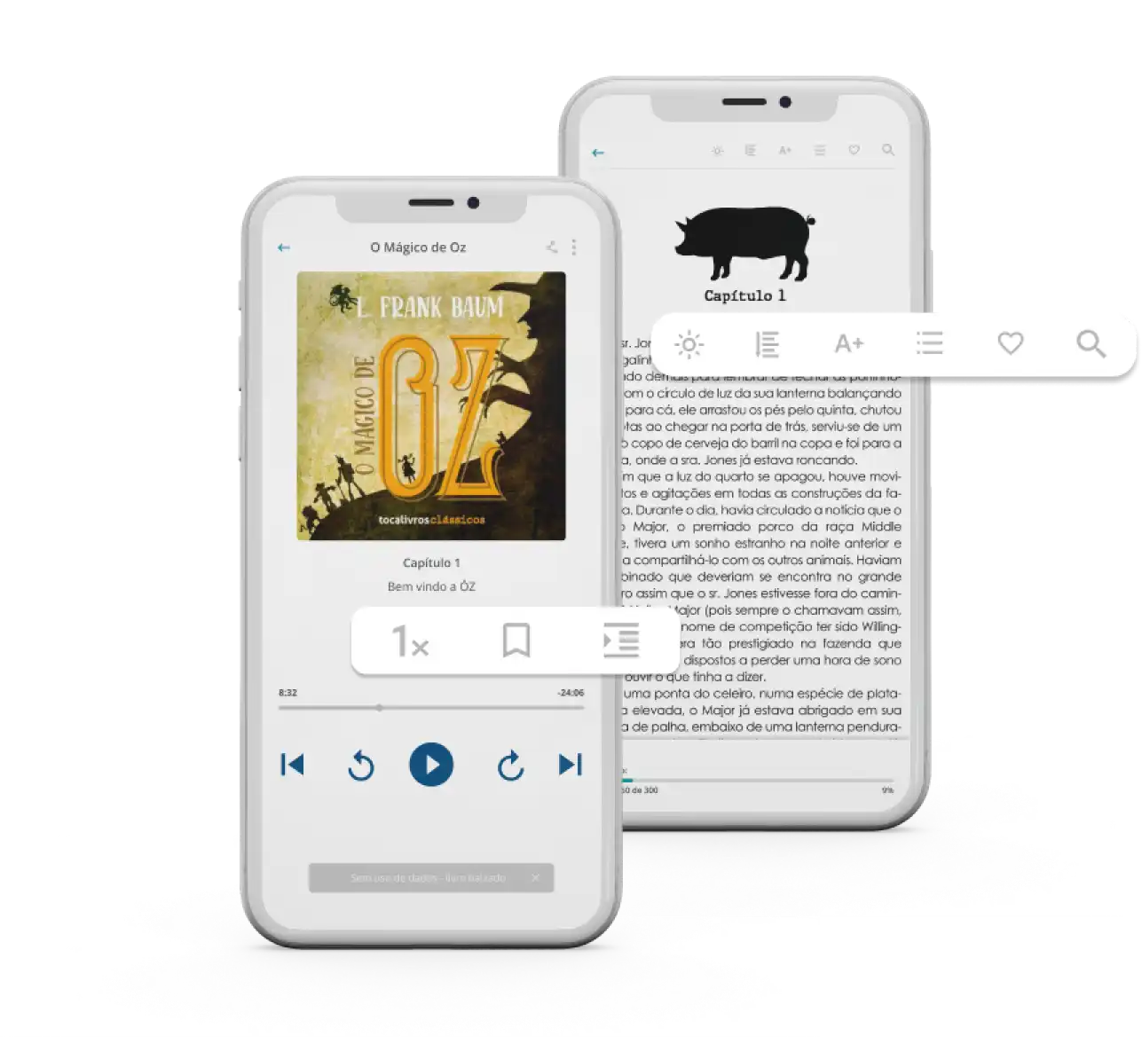 mockup ereader e audiobook